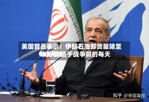 美国官员表示：伊朗石油卸货量降至每天90万桶 低于战争前的每天140万桶