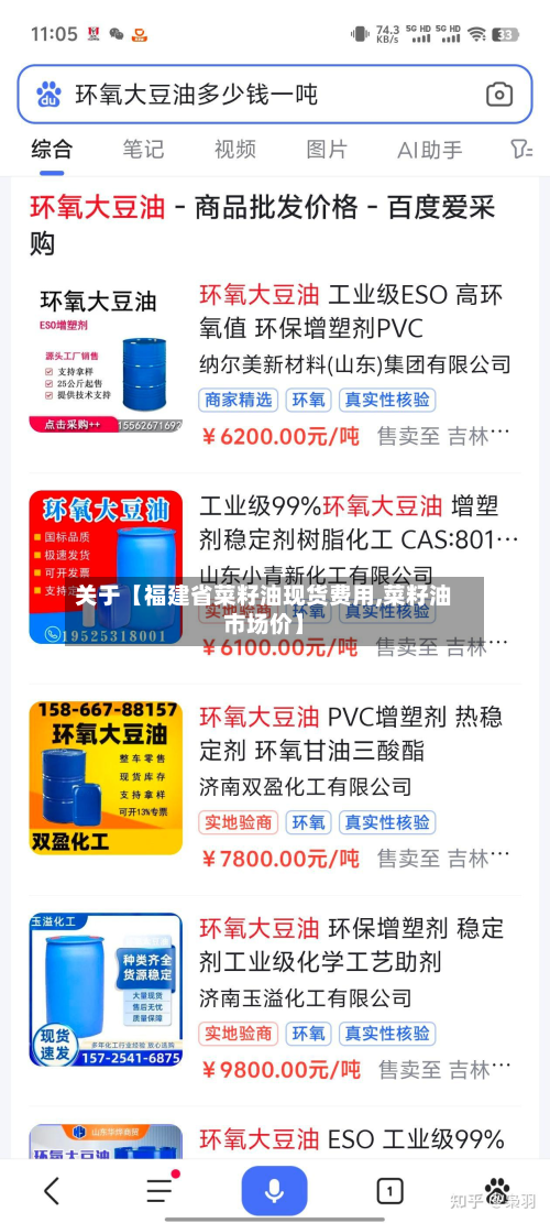 关于【福建省菜籽油现货费用,菜籽油市场价】