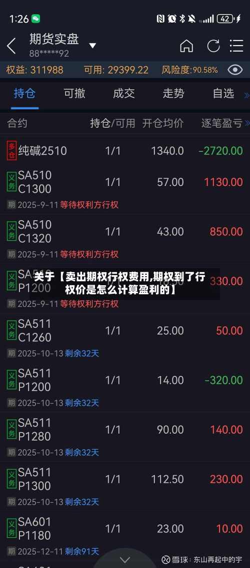 关于【卖出期权行权费用,期权到了行权价是怎么计算盈利的】