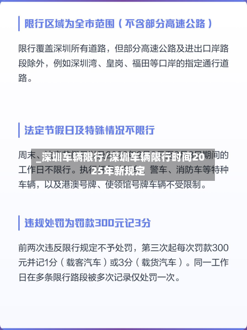 _深圳车辆限行/深圳车辆限行时间2025年新规定