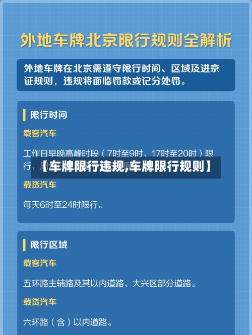 【车牌限行违规,车牌限行规则】