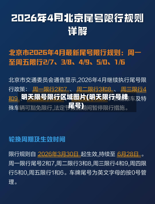 明天限号限行区域图片(明天限行号牌尾号)-第1张图片