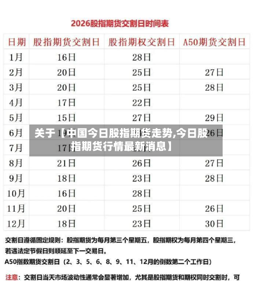 关于【中国今日股指期货走势,今日股指期货行情最新消息】